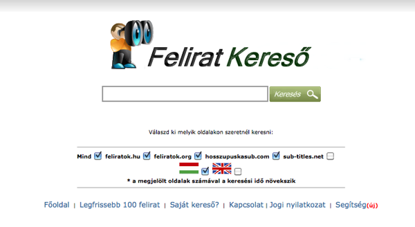 Felirat kereső