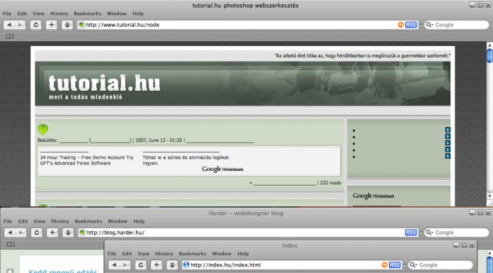 Safari 3 public beta teszt Safari 3 public beta teszt