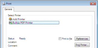 BullZip PDF nyomtató BullZip PDF nyomtató
