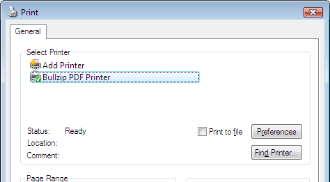 BullZip PDF nyomtató BullZip PDF nyomtató