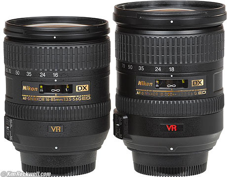 Nikon 16-85mm VR vs. 18-200mm VR