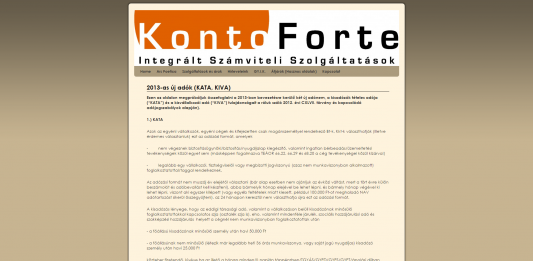 2013-as új adók (KATA, KIVA)