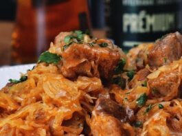 Sörös káposztás csülök recept