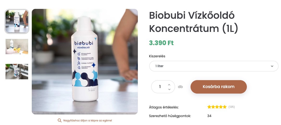 Biobubi Vízkőoldó Koncentrátum 1 liter